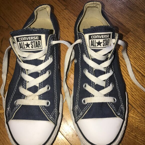 CONVERSE Sneakers- ALL STAR BLUE LOW TOP SNEAKER - UNISEX YOUTH size 3 - Picture 4 of 13